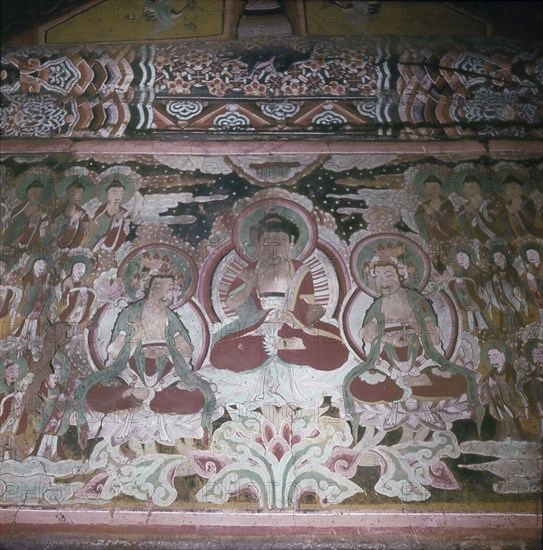 Interior of a Taoist temple in the Diamond Mountains