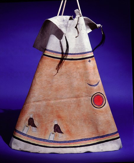 Model tipi with one of the types of sacred images applied to Medicine tipis