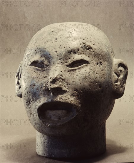 Head of Xipe Totec, the Flayed Lord, dressed in the skin of a sacrificial victim