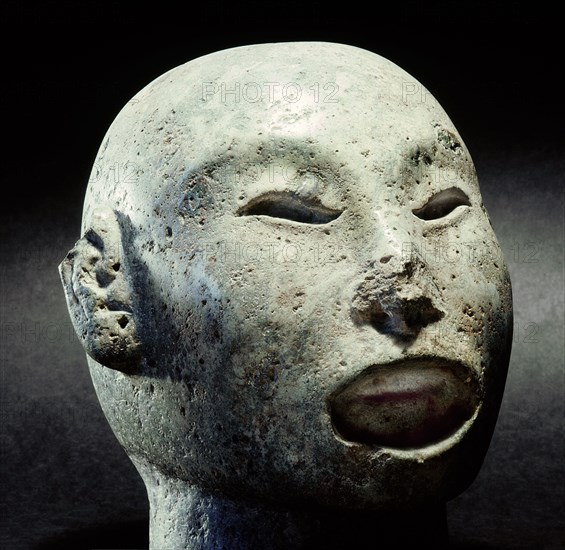 Head of Xipe Totec, the Flayed Lord, dressed in the skin of a sacrificial victim