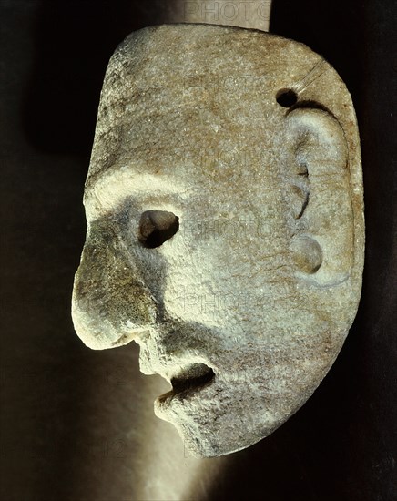 Naturalistic mask showing the features of an Aztec nobleman