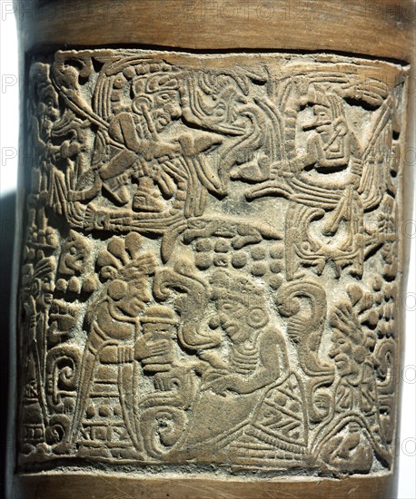 Post classic vessel with relief decoration