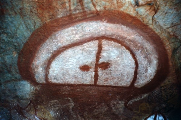 Aboriginal cave painting of a Wandjina