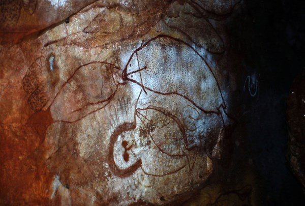 Aboriginal cave painting of a Wandjina