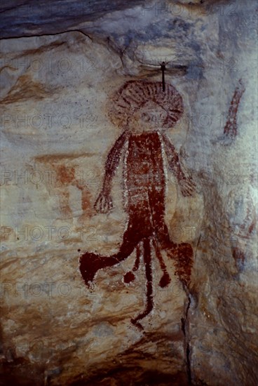 Aboriginal cave painting of a Wandjina