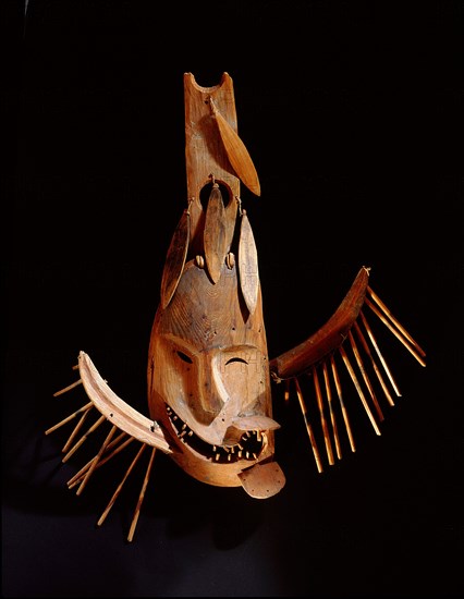A mask representing  a supernatural creature