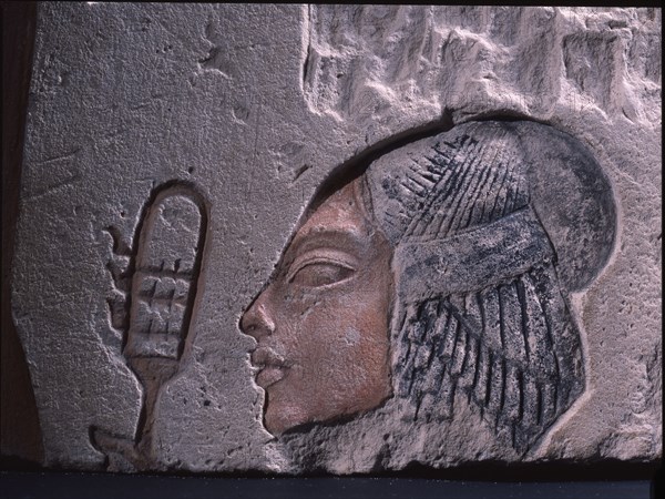 Incised block (talatat) from an Amarna temple