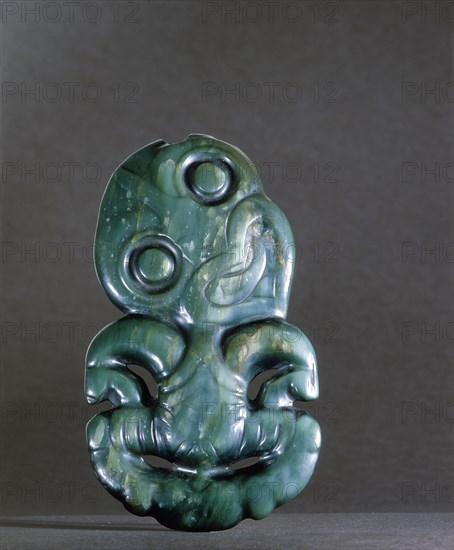 Unusually large hei tiki or breast pendant