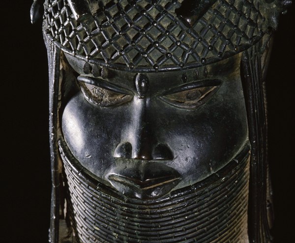 A head of an Oba (Benin king) from an ancestral shrine