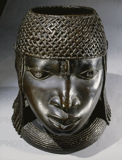 A head of an Oba (Benin king) from an ancestral shrine