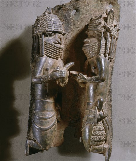 A plaque which decorated the palace of the Obas of Benin