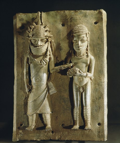 A plaque which decorated the palace of the Obas of Benin