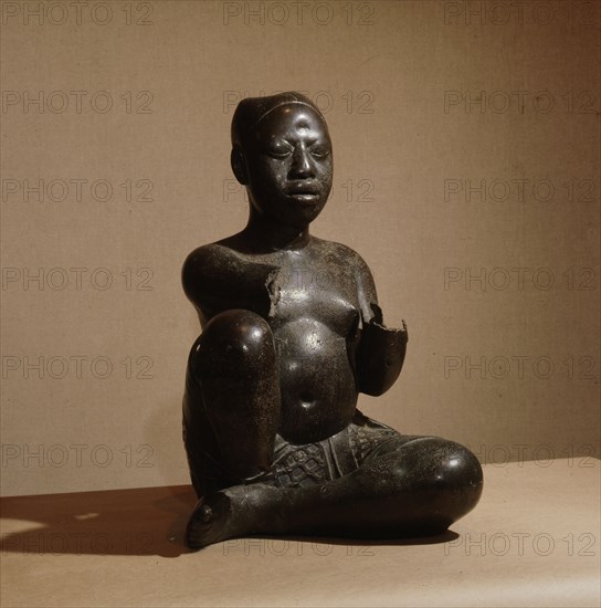 The legendary hero Tsoede is reputed to have brought this sculpture back to Nupe on his escape from Idah, the Igala capital, in the C16th