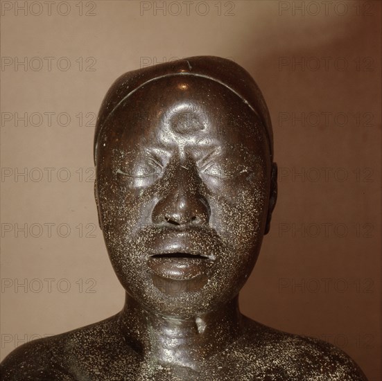 The legendary hero Tsoede is reputed to have brought this sculpture backto Nupe on his escape from Idah, the Igala capital, in the C16th