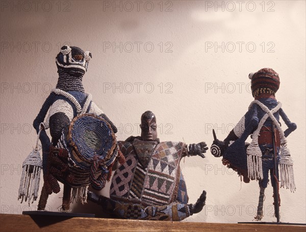 A group of Yoruba beaded figures