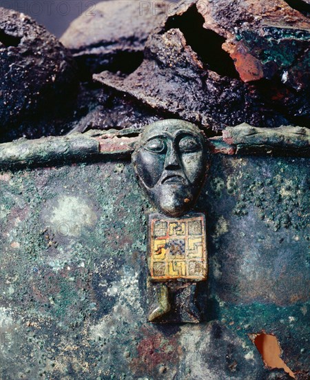 Detail of a bowl of Celtic origin, probably made in Ireland and brought as loot in Norway