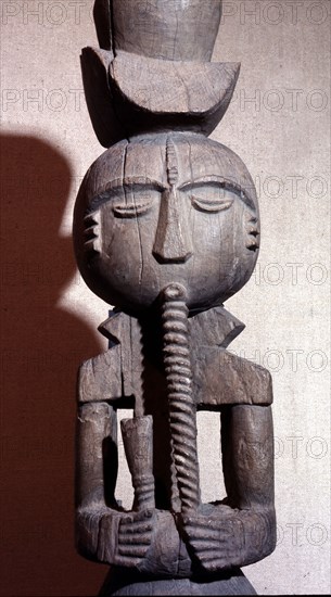 Detail of an Oron ekpu ancestral figure