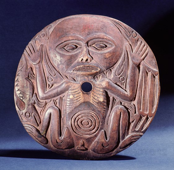 Spindle whorls were used by the Coast Salish during spinning to prevent the wool slipping from the spindle