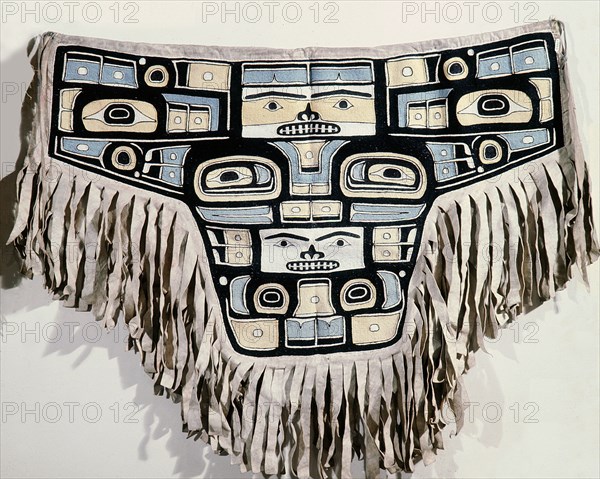 Chilkat blanket cloak with killer whale design