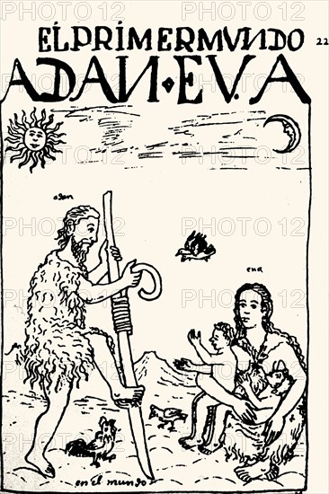 Facsimile of a drawing by Felipe Guaman Poma from his El Primer Nueva Coronica y Buen Gobierno