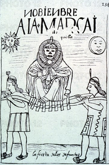 Facsimile of a drawing by Felipe Guaman Poma from his El Primer Nueva Coronica y Buen Gobierno