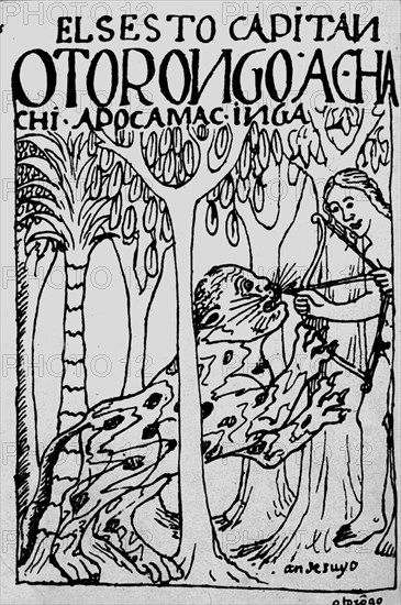 Facsimile of a drawing by Felipe Guaman Poma from his El Primer Nueva Coronica y Buen Gobierno