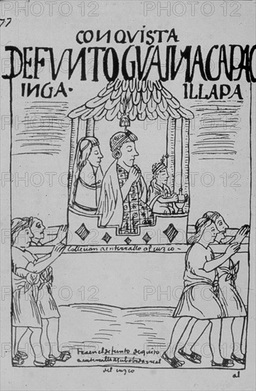 Facsimile of a drawing by Felipe Guaman Poma from his El Primer Nueva Coronica y Buen Gobierno