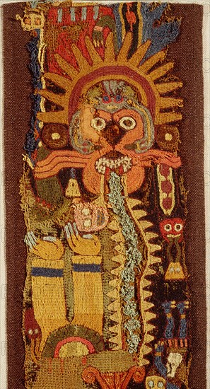 Detail of a complex Paracas linear style textile