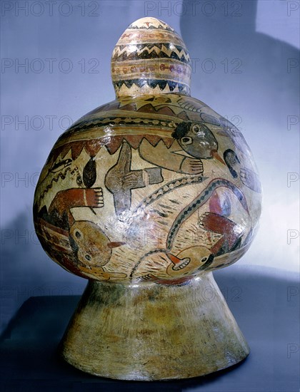 Large Nazca ceramic drum