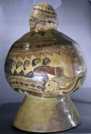 Large Nazca ceramic drum