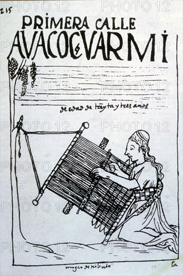 Facsimile of a drawing by Felipe Guaman Poma from his El Primer Nueva Coronica y Buen Gobierno