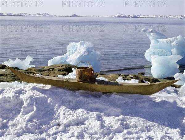 Kayak with a sealskin vest