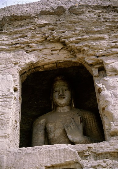 The oldest known example of the Buddhist art rock carving