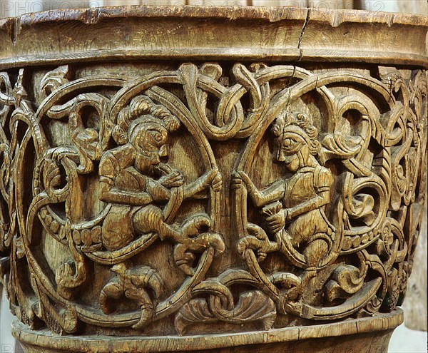 Relief from the side of a baptismal font