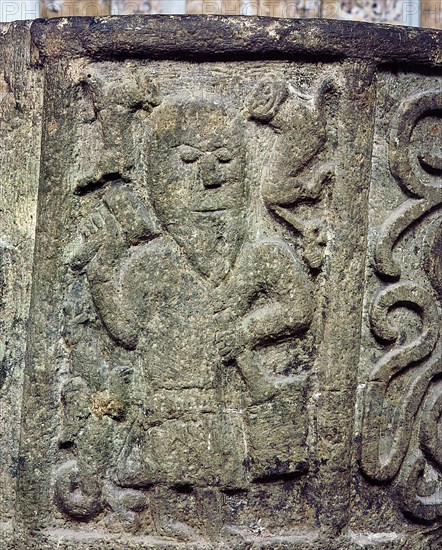 Relief from the side of a baptismal font