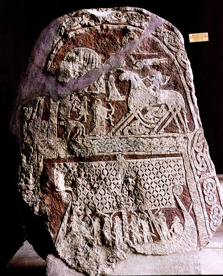 Carved funerary stone