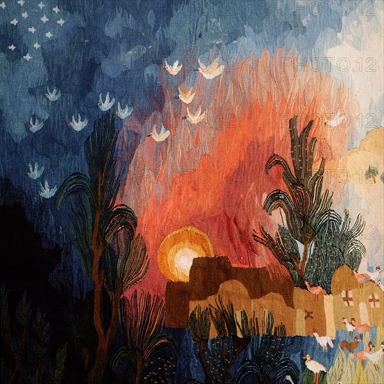 Akhenatens Hymn to the Sun, 1976, by Ali Selim (born 1946)