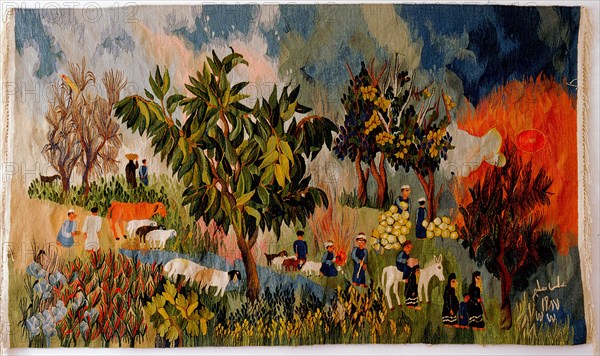 The Village Road, 1988, by Ali Selim (born 1946)