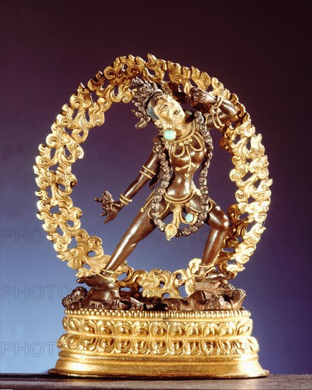 A statue of Naro Dakini, also known as Sarvabuddhadakini, The Dakini of all Buddhas