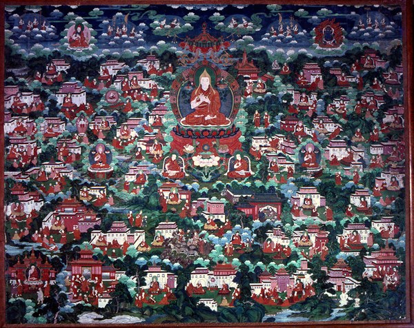 Thang Ka (sacred temple banner), used as an aid for meditation