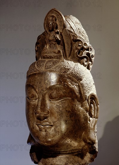 The head of the Bodhisattva Guanyin, Goddess of Mercy