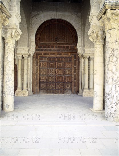 The Great Mosque at Kairouan, one of the oldest Islamic buildings and the first important one in North Africa