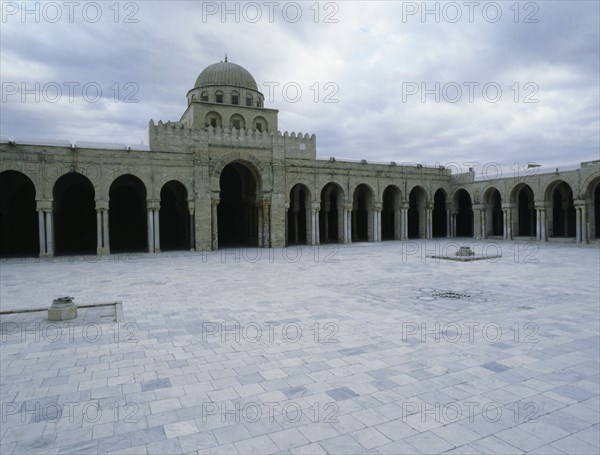 The Great Mosque at Kairouan, one of the oldest Islamic buildings and the first important one in North Africa