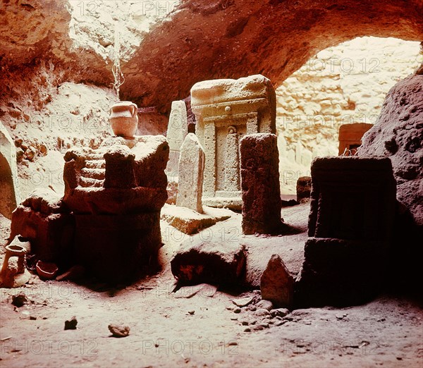 A Tophet (Phoenician graveyard) at Salammbo, the Phoenician port of Carthage