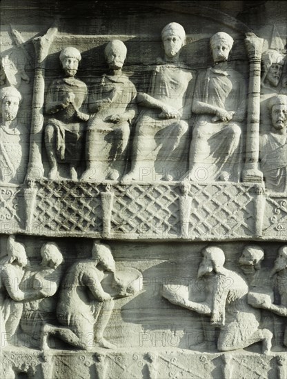 The reliefs on the base of the obelisk erected by Theodosius I show the emperor at the circus with his court, guards and other spectators