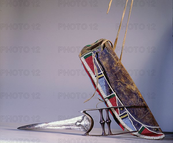 Knife of Rajput (western India) origin with beaded sheath