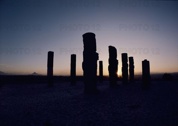 Stone warrior figures