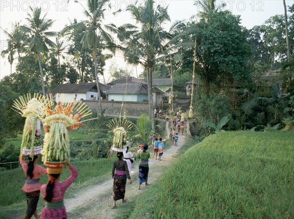 Pura Puseh at Desa Sempidi during the Galungan festival