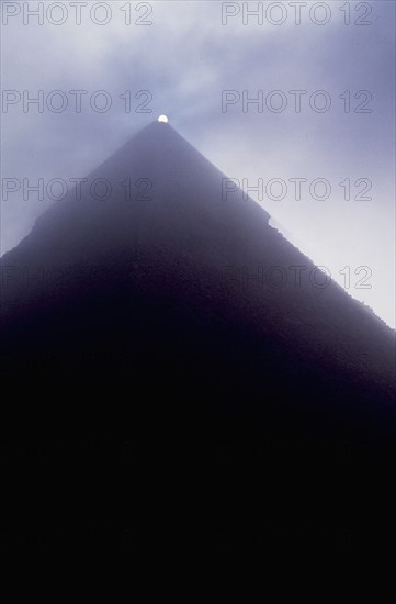 View of the pyramid of Khafra at Giza