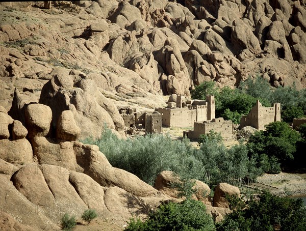 View of one of the fortified villages of the Dades valley